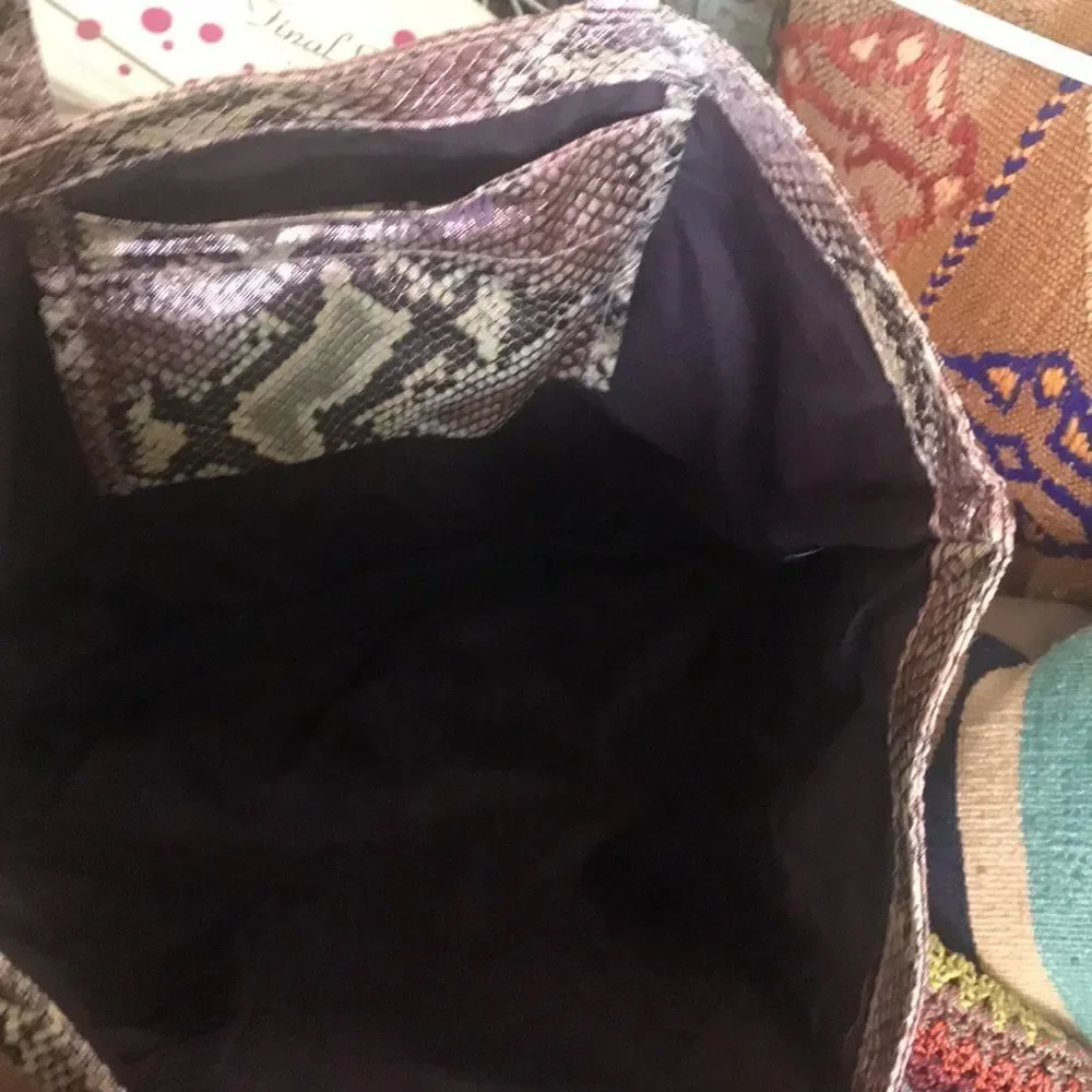 Just Cavalli tote bag  in shimmer snake print